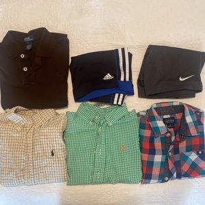 Multiple dress shirts for boys, size 4.